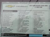2015 Chevrolet Silverado 2500HD LT Regular Cab 4x4 Window Sticker