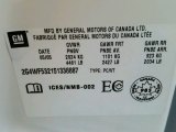 2005 Buick Allure CX Info Tag