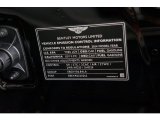 2014 Bentley Mulsanne  Info Tag
