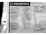 2015 Honda Accord Touring V6 Sedan Window Sticker
