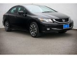 2015 Crystal Black Pearl Honda Civic EX-L Sedan #100381700