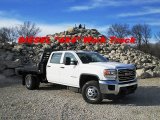 2015 Summit White GMC Sierra 3500HD Work Truck Crew Cab 4x4 Flat Bed #100382206