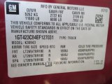 2014 GMC Sierra 3500HD SLE Crew Cab 4x4 Info Tag