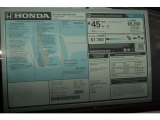 2015 Honda Civic Hybrid Sedan Window Sticker