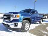 2015 Stone Blue Metallic GMC Sierra 1500 SLE Double Cab 4x4 #100521540