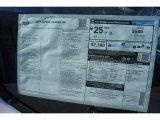 2015 Nissan NV200 SV Window Sticker