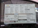 2015 Chevrolet Colorado Z71 Crew Cab 4WD Window Sticker