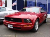 2008 Dark Candy Apple Red Ford Mustang V6 Deluxe Convertible #10050504
