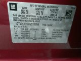 2015 GMC Sierra 1500 SLE Double Cab 4x4 Info Tag