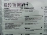 2015 Volvo XC60 T6 Drive-E Window Sticker