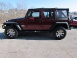 Red Rock Crystal Pearl Jeep Wrangler Unlimited in 2008