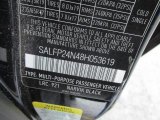 2008 LR2 Color Code for Narvik Black - Color Code: 921