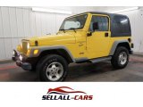 2001 Solar Yellow Jeep Wrangler Sport 4x4 #100889193