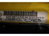 2001 Wrangler Color Code for Solar Yellow - Color Code: PYN