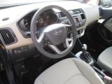 2015 Kia Rio LX Beige Interior