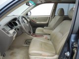 2007 Toyota Highlander V6 4WD Ivory Beige Interior