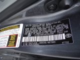 2010 Avalon Color Code for Magnetic Gray Metallic - Color Code: 1G3