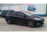 2015 Tuxedo Black Metallic Ford Focus SE Sedan #101322552