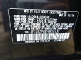 2015 Subaru WRX STI Info Tag