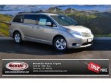 2015 Creme Brulee Mica Toyota Sienna LE #101639304