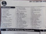 2011 Saab 9-5 Aero XWD Sedan Window Sticker