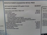 2015 Audi S5 3.0T Prestige quattro Cabriolet Window Sticker