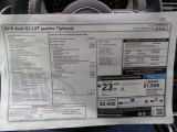 2015 Audi Q3 2.0 TFSI Prestige quattro Window Sticker