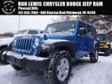 2015 Hydro Blue Pearl Jeep Wrangler Unlimited Sport 4x4 #101697143