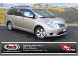 2015 Creme Brulee Mica Toyota Sienna LE #101764510