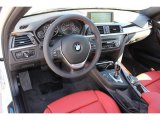 2015 BMW 3 Series 328i Sedan Coral Red/Black Interior
