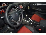 2015 Honda Civic Si Sedan Si Black/Red Interior