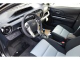 2015 Toyota Prius c Two Light Blue Gray/Black Interior