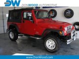 2004 Flame Red Jeep Wrangler Unlimited 4x4 #10192991