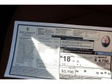 2015 Maserati Ghibli S Q4 Window Sticker