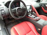 2015 Jaguar F-TYPE V8 S Convertible Jet/Red Duotone Interior