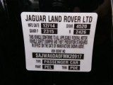 2015 F-TYPE Color Code for Ultimate Black Metallic - Color Code: PEL