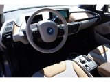 2015 BMW i3  Giga Cassia Natural Leather & Carum Spice Grey Wool Cloth Interior