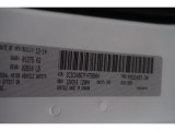 2015 Charger Color Code for Bright White - Color Code: PW7
