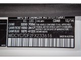 2015 G Color Code for designo Mystic White Metallic - Color Code: 048