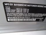 2015 4 Series Color Code for Glacier Silver Metallic - Color Code: A83
