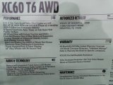 2015 Volvo XC60 T6 AWD Window Sticker
