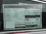 2015 Jaguar XJ XJ AWD Window Sticker