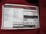 2015 Jaguar F-TYPE S Convertible Window Sticker