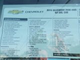 2015 Chevrolet Silverado 2500HD WT Double Cab 4x4 Window Sticker