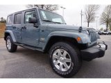 2015 Jeep Wrangler Unlimited Sahara 4x4 Front 3/4 View