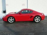 2008 Porsche Cayman  2008 Porsche Cayman, Guards Red / Black, Profile
