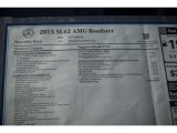 2015 Mercedes-Benz SL 63 AMG Roadster Window Sticker