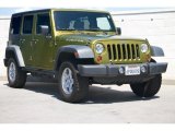 2010 Rescue Green Metallic Jeep Wrangler Unlimited Rubicon 4x4 #102814529