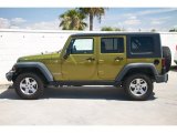 Rescue Green Metallic Jeep Wrangler Unlimited in 2010