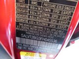 2015 Range Rover Evoque Color Code for Firenze Red Metallic - Color Code: 868